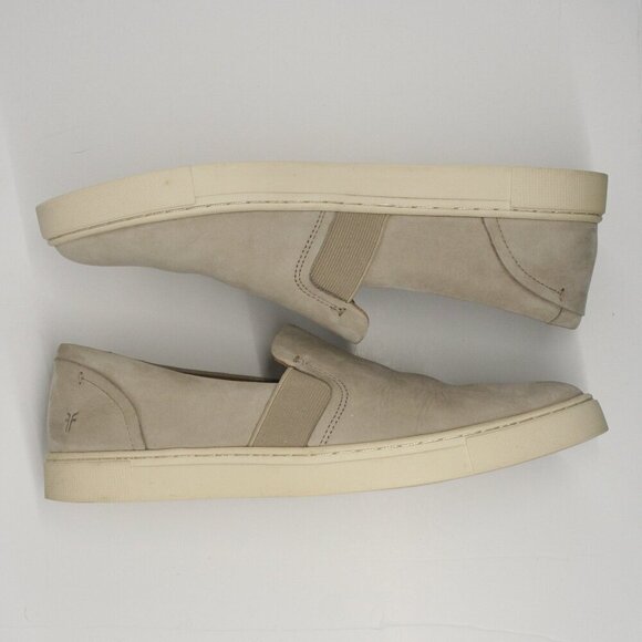 Frye Ivy Suede Leather Slip On Casual Women's Sneakers Shoes Beige Taupe‎ Sz 10 - Picture 6 of 15